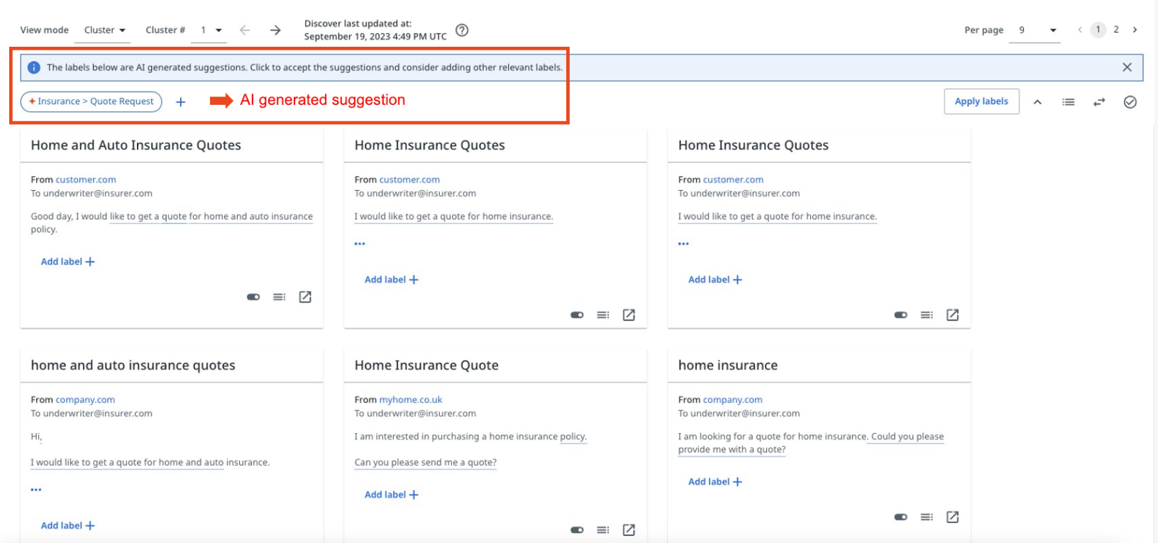Dieses Bild zeigt ein Beispiel für einen Clustervorschlag,