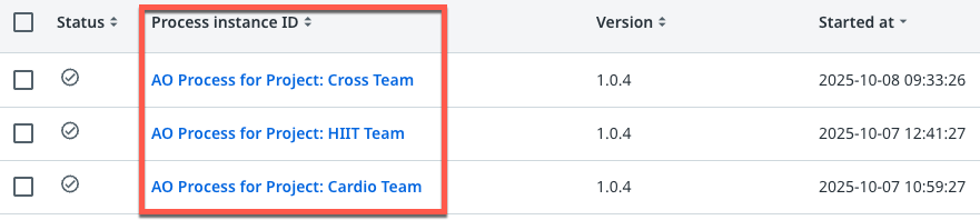Custom Instance ID reflected in process instances