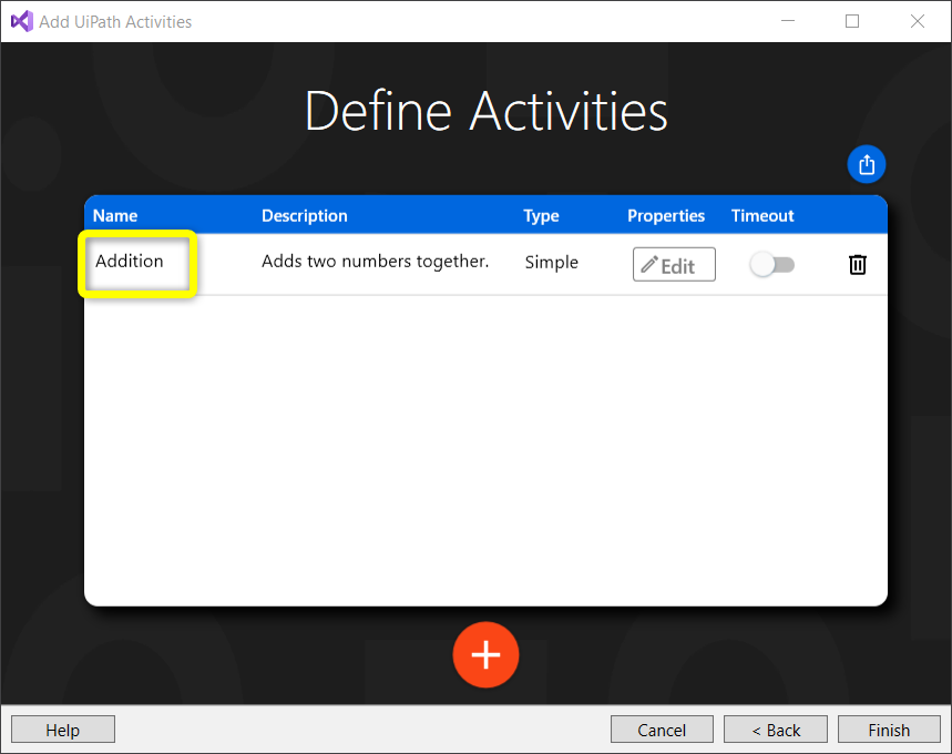 Activity Creator name configuration
