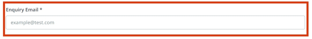 Enquiry email field for leads listing type