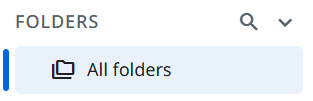 Screenshot of the Folders tree with All folders selected.