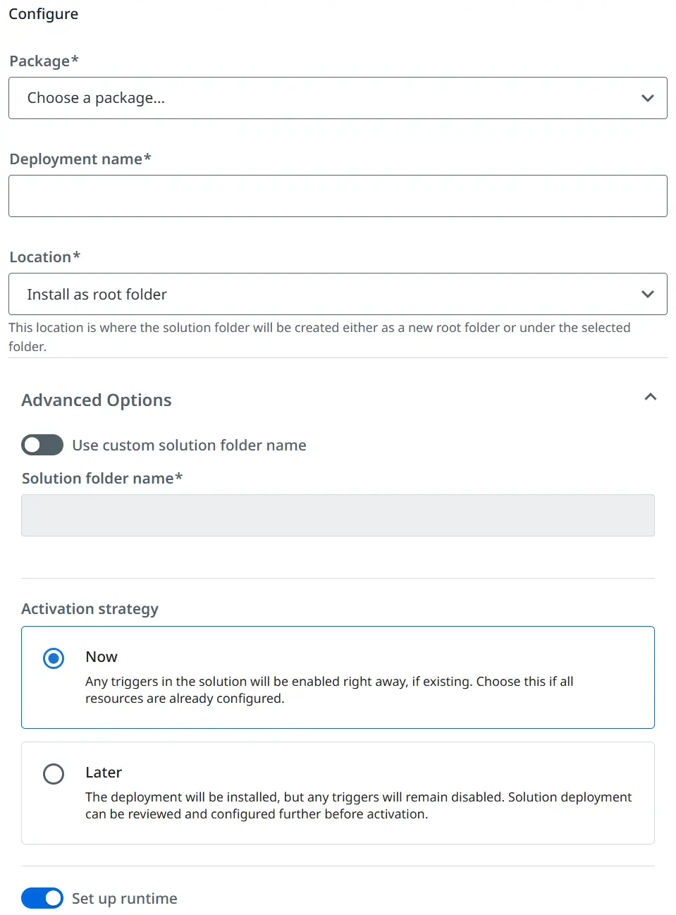 Default Serverless template screenshot