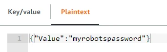 Screenshot of the Plaintext tab