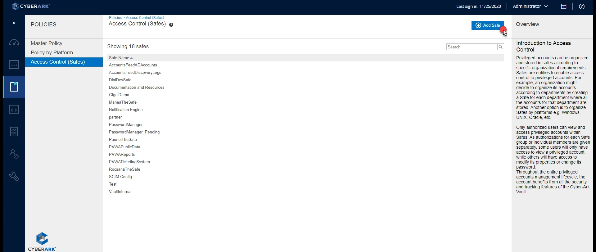 Screenshot der Seite „Tresor hinzufügen“