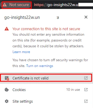 Le certificat n'est pas une image valide