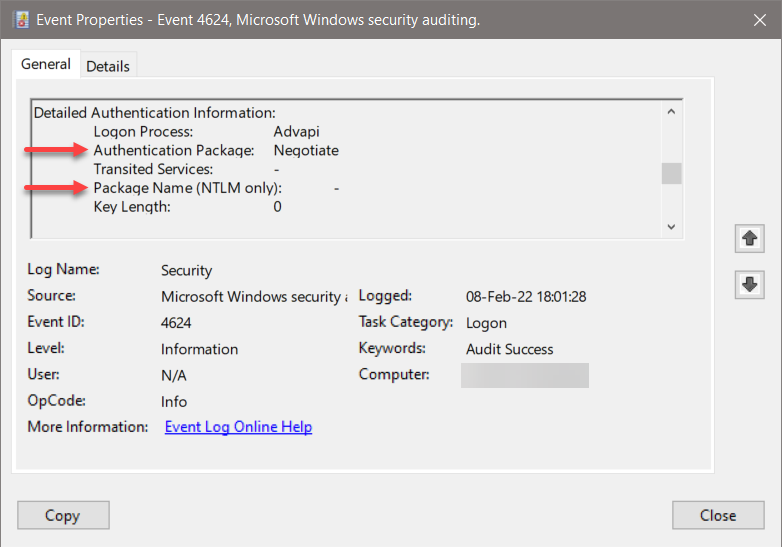 Bild „Registerkarte ‚Allgemein‘ in den Ereigniseigenschaften“
