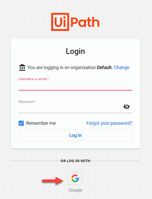Imagen "Opción Google SSO"