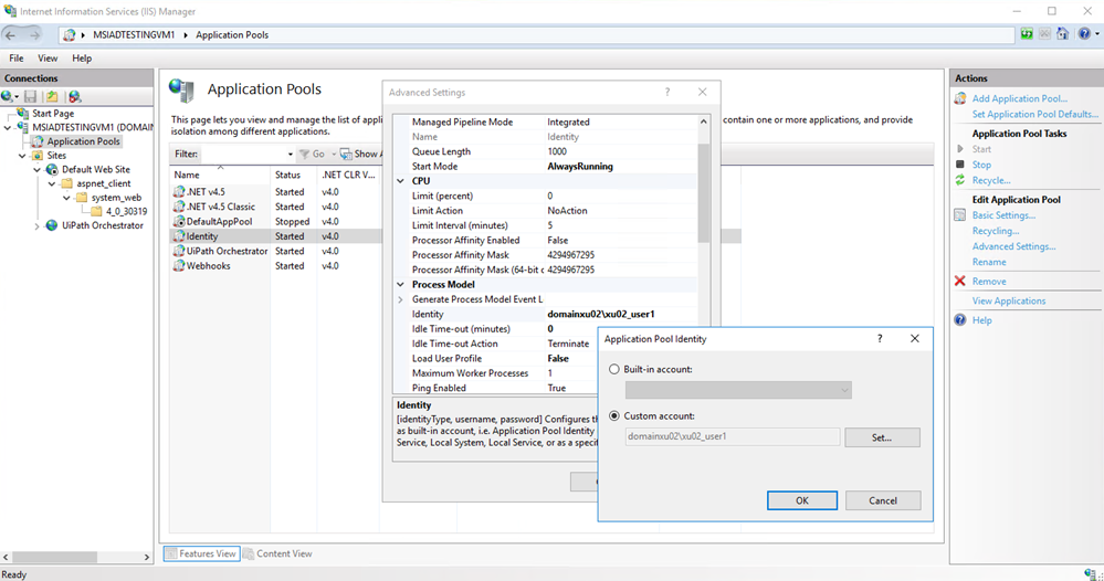Bild „Internet Information Services Manager“