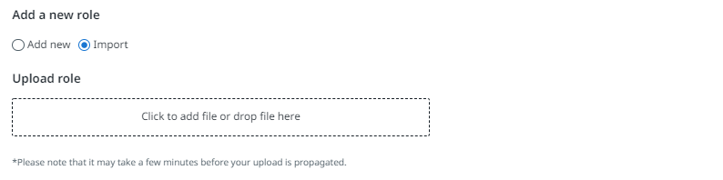 [新しいロールを追加] インターフェイスのスクリーンショット