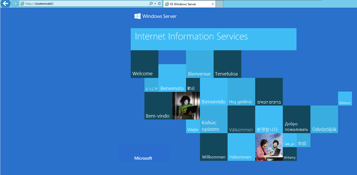 Screenshot of the IIS default page