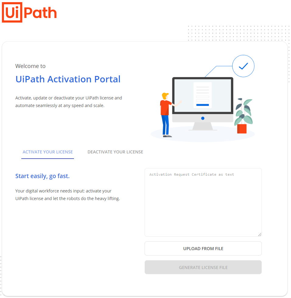 'UiPath Activation portal' image