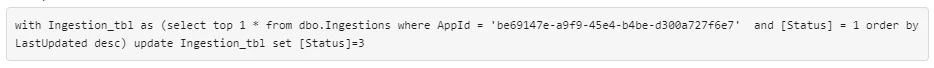 Example query to cancel a data run