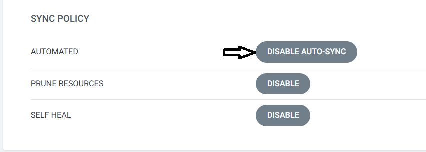 ArgoCD disable auto-sync button