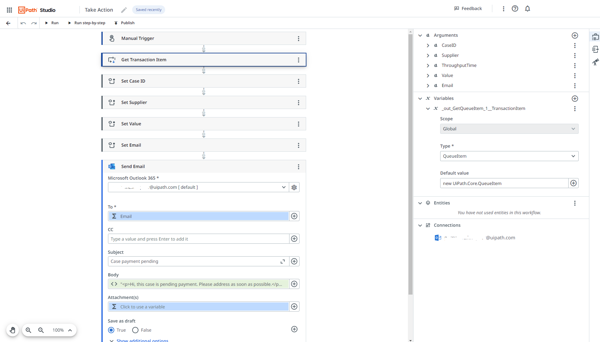 Example automation workflow