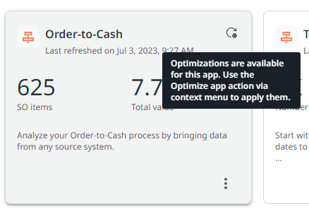 Optimizations available