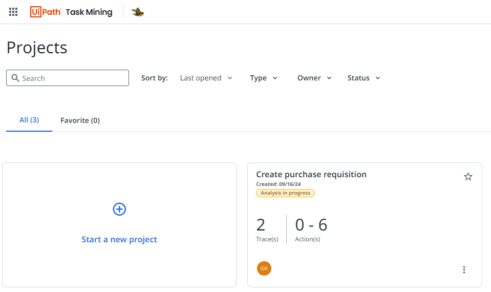 View Task Mining project