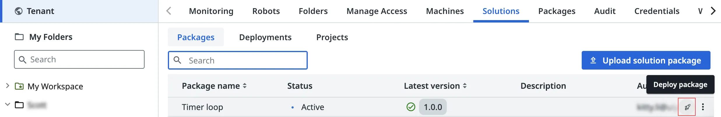 Screenshot of the Add Process button