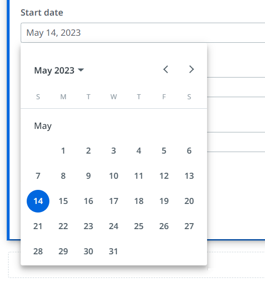 Date selector