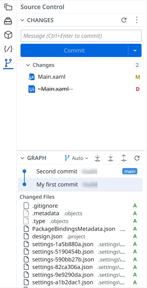 The Source Control Panel