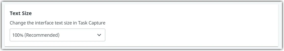 Text size