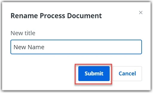 Renommer le document de processus