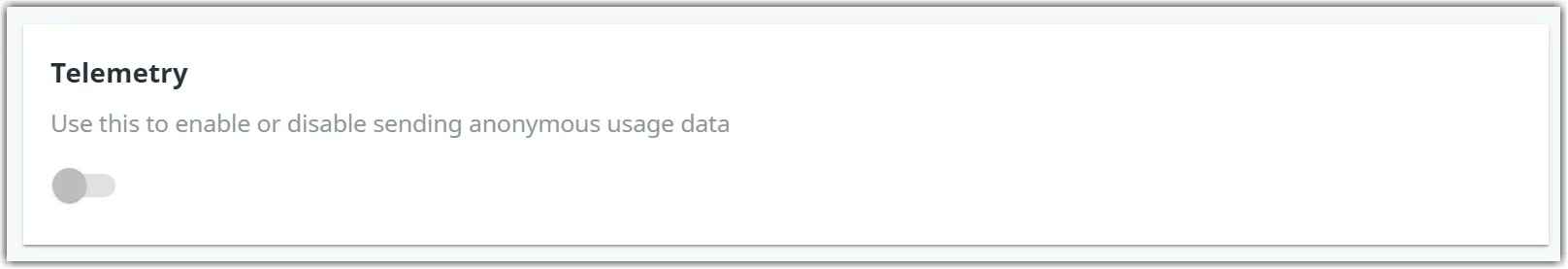 Telemetry option