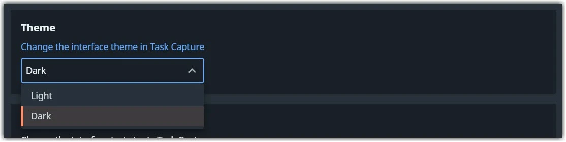 Dark theme