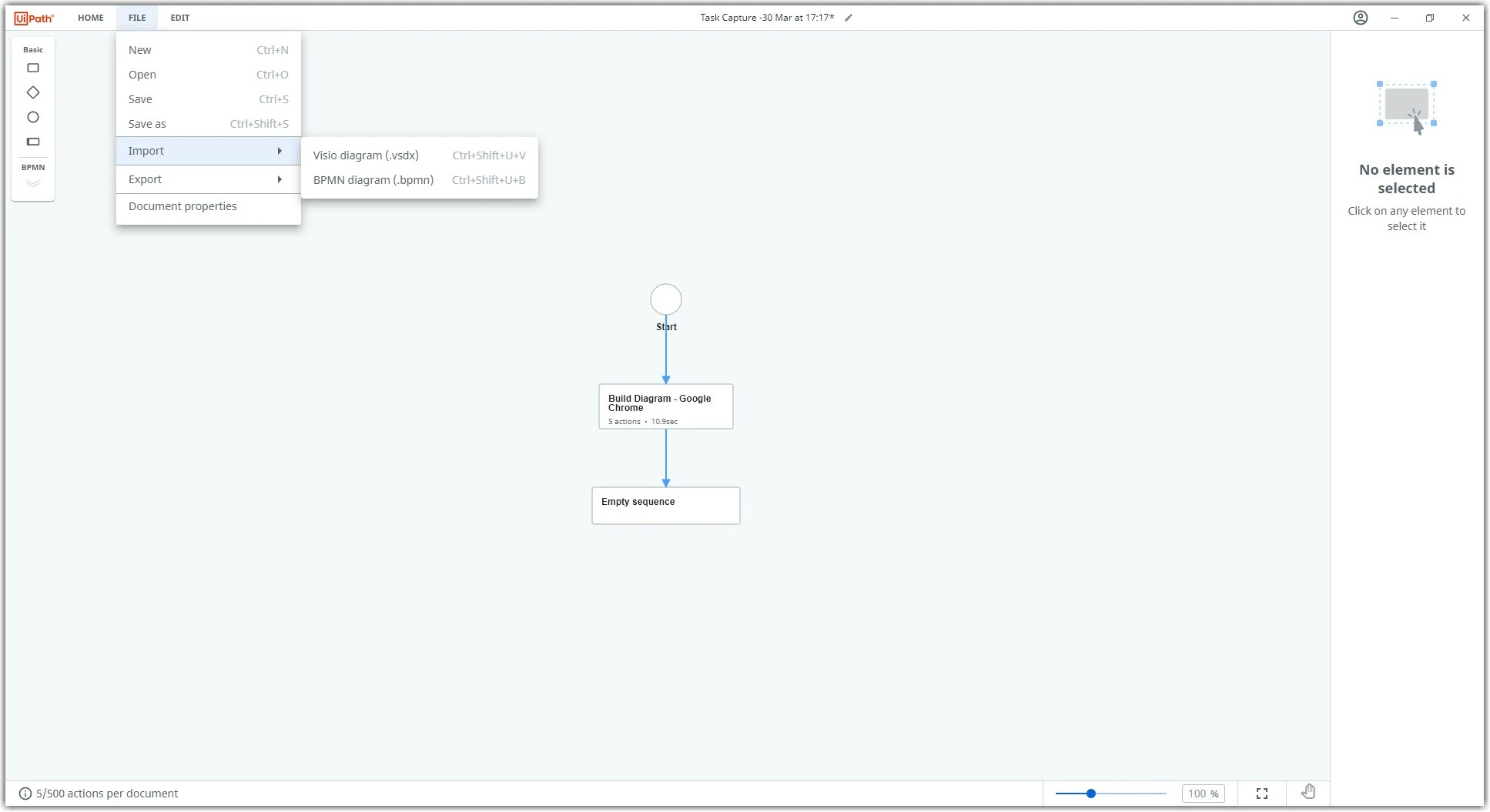 Importer un diagramme Visio