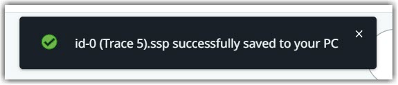 Confirmation message