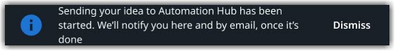 Envoyer à Automation Hub un message de notification