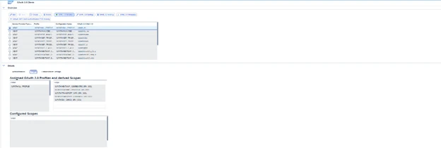 Página de resumo do OAuth 2
